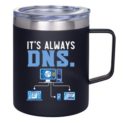 It's Always Dns Information Technology Tech Support 12oz Stainless Steel Coffee Mug