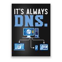 It's Always Dns Information Technology Tech Support Poster