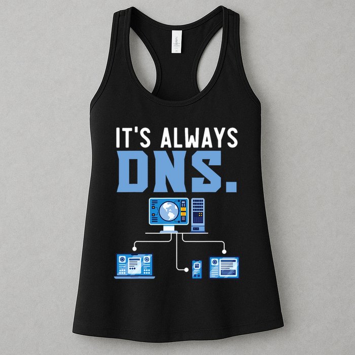 It's Always Dns Information Technology Tech Support Womens Tank Top