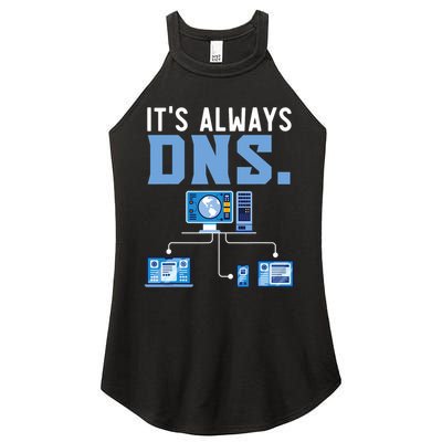 It's Always Dns Information Technology Tech Support Women's Perfect Tri Rocker Tank