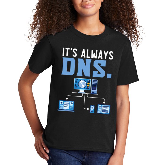 It's Always Dns Information Technology Tech Support Kids T-Shirt