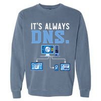 It's Always Dns Information Technology Tech Support Garment-Dyed Sweatshirt