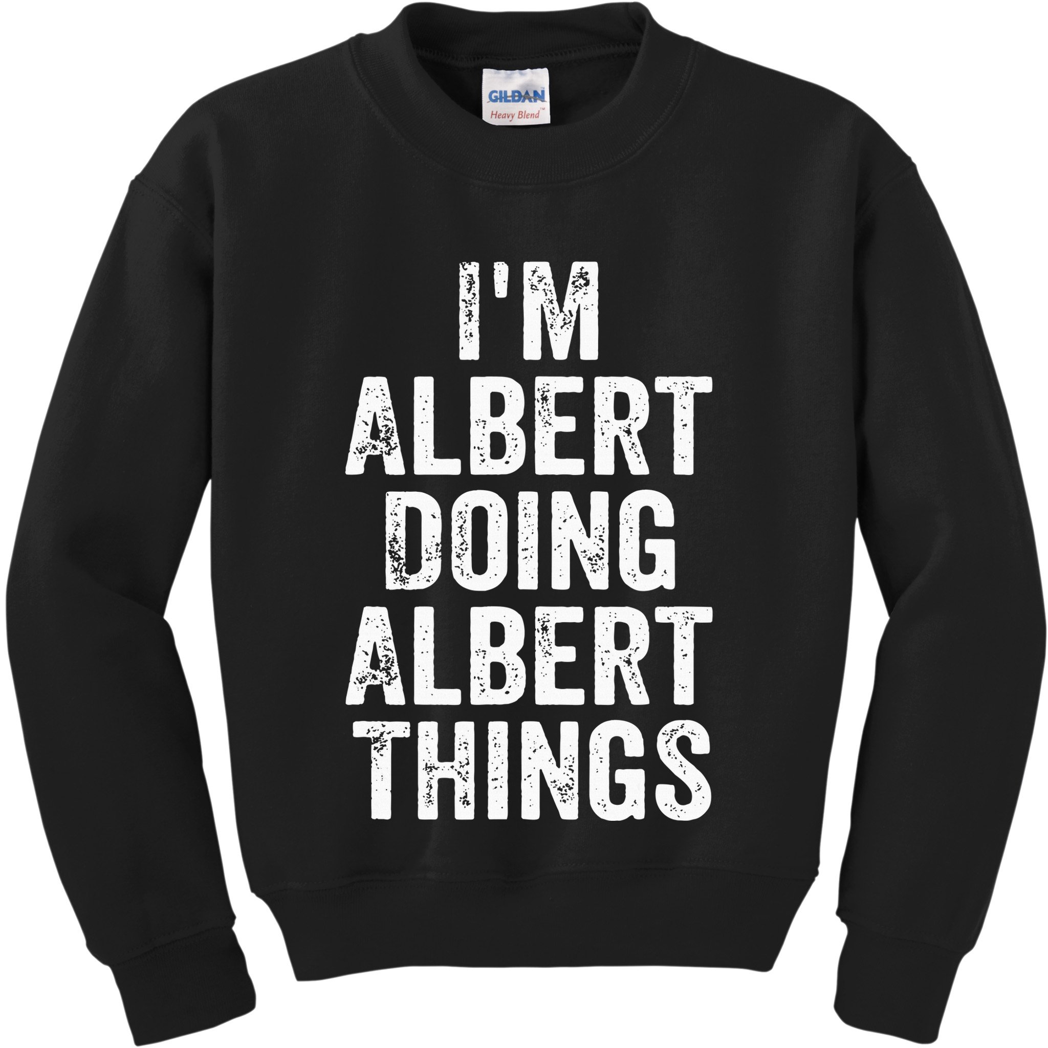 IM Albert Doing Albert Things Personalized First Name Kids Sweatshirt