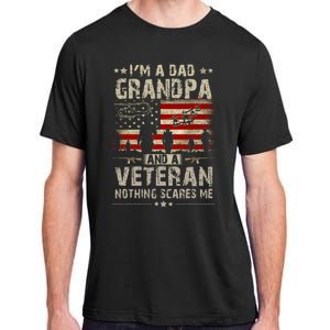 Im A Dad Grandpa And Veteran Fathers Day Papa Grandpa Adult ChromaSoft Performance T-Shirt