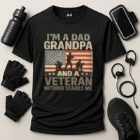 I'm A Dad, Grandpa, and a Veteran – Nothing Scares Me Cooling Performance Crew T-Shirt