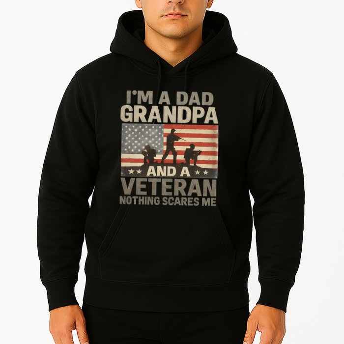 I'm A Dad, Grandpa, and a Veteran – Nothing Scares Me Hoodie