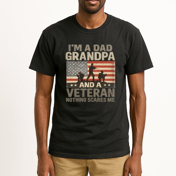 I'm A Dad, Grandpa, and a Veteran – Nothing Scares Me Tall T-Shirt