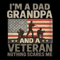 I'm A Dad, Grandpa, and a Veteran – Nothing Scares Me Drawstring Bag