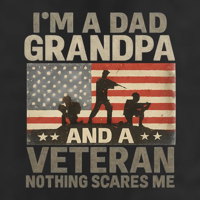 I'm A Dad, Grandpa, and a Veteran – Nothing Scares Me Golf Towel
