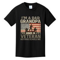 I'm A Dad, Grandpa, and a Veteran – Nothing Scares Me Kids T-Shirt