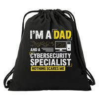 I'm A Dad Funny Cyber Security For Cybersecurity Specialists Drawstring Bag