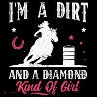 I'm a dirt and a diamond Horse Barrel Racing Barrel Racer Impact Tech Backpack