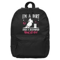 I'm a dirt and a diamond Horse Barrel Racing Barrel Racer 16 in Basic Backpack