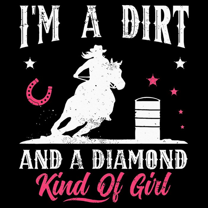 I'm a dirt and a diamond Horse Barrel Racing Barrel Racer 16 in Basic Backpack