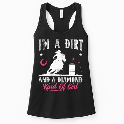 I'm a dirt and a diamond Horse Barrel Racing Barrel Racer Womens Tank Top