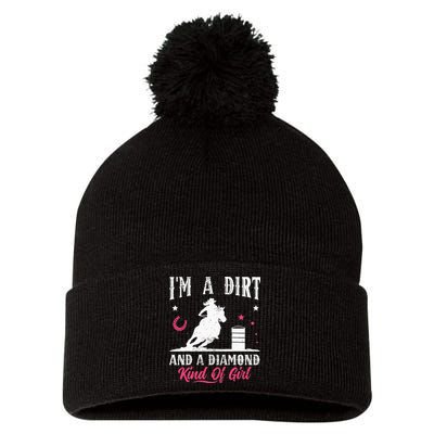 I'm a dirt and a diamond Horse Barrel Racing Barrel Racer Pom Pom 12in Knit Beanie