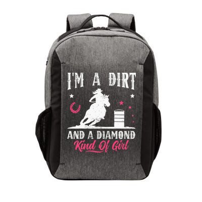 I'm a dirt and a diamond Horse Barrel Racing Barrel Racer Vector Backpack
