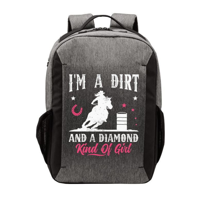 I'm a dirt and a diamond Horse Barrel Racing Barrel Racer Vector Backpack