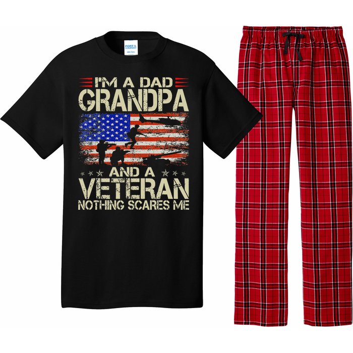 Im A Dad Grandpa And Veteran Fathers Day Papa Grandpa Gifts Pajama Set