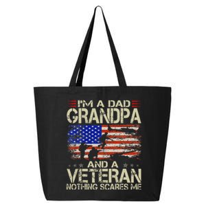 Im A Dad Grandpa And Veteran Fathers Day Papa Grandpa Gifts 25L Jumbo Tote