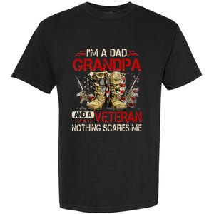 Im A Dad Grandpa And A Veteran American Flag Gists For Dad Garment-Dyed Heavyweight T-Shirt