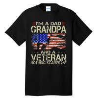 Im A Dad Grandpa And Veteran Fathers Day Papa Grandpa Gifts Tall T-Shirt