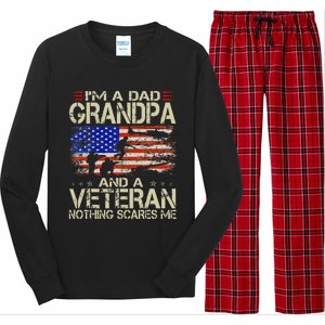 Im A Dad Grandpa And Veteran Fathers Day Papa Grandpa Gifts Long Sleeve Pajama Set