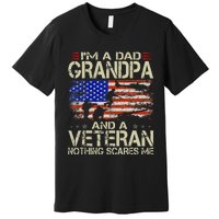 Im A Dad Grandpa And Veteran Fathers Day Papa Grandpa Gifts Premium T-Shirt