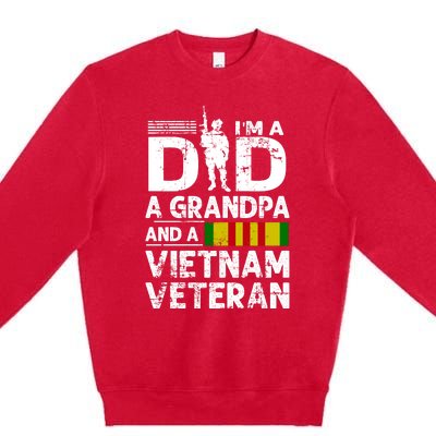 I'm A Dad A Grandpa And A Vietnam Veteran Premium Crewneck Sweatshirt