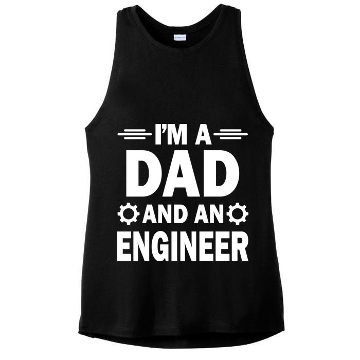 I’M A DAD AND AN ENGINEER Ladies PosiCharge Tri-Blend Wicking Tank
