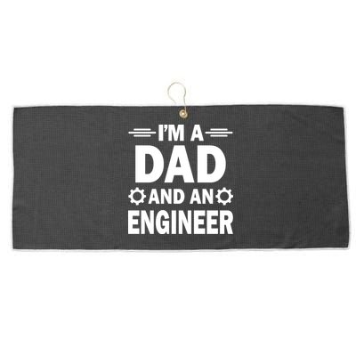 I’M A DAD AND AN ENGINEER Large Microfiber Waffle Golf Towel