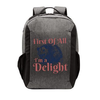 IM A Delight First Of All Vintage Possum Vector Backpack