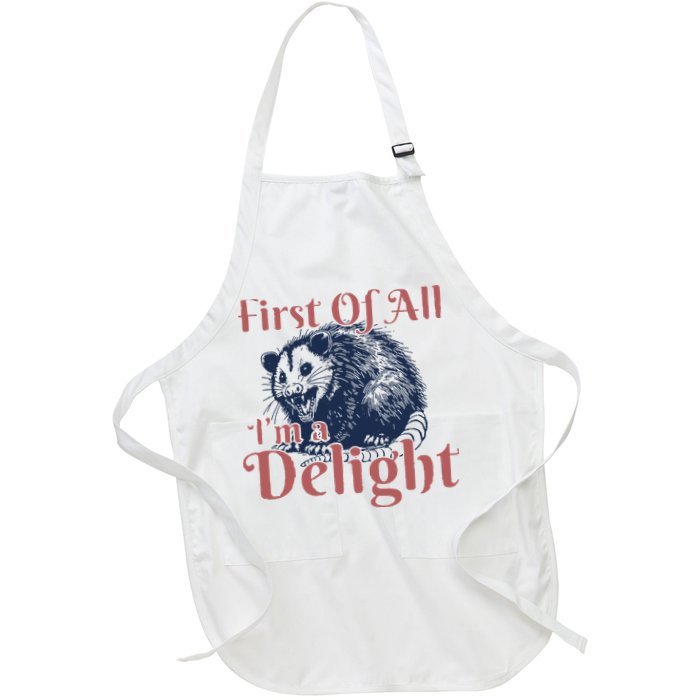 IM A Delight First Of All Vintage Possum Apron
