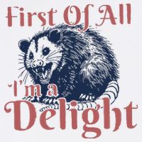 IM A Delight First Of All Vintage Possum Apron