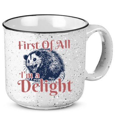 IM A Delight First Of All Vintage Possum 15oz Campfire Ceramic Mug