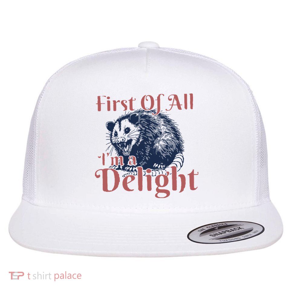 IM A Delight First Of All Vintage Possum Flatbill Hat