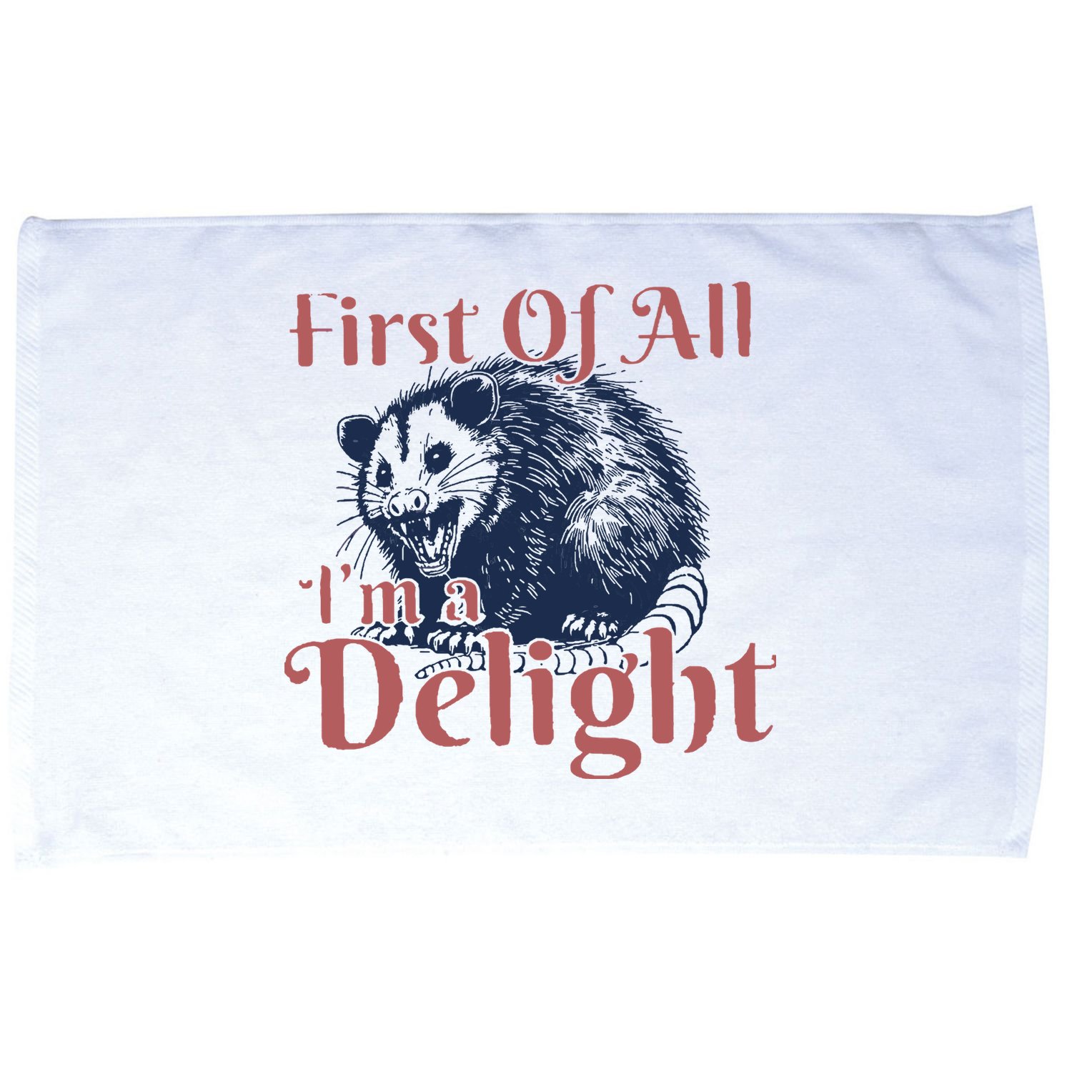 IM A Delight First Of All Vintage Possum Microfiber Hand Towel