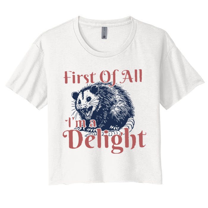 IM A Delight First Of All Vintage Possum Crop Top