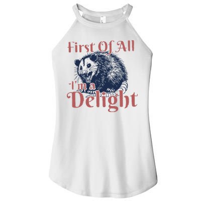IM A Delight First Of All Vintage Possum Women's Perfect Tri Rocker Tank