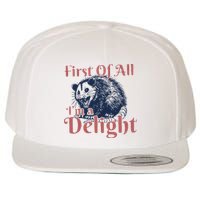 IM A Delight First Of All Vintage Possum Wool Snapback Cap
