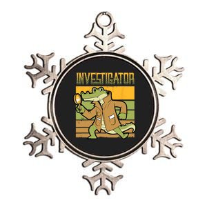 Investigator Alligator Detective Metallic Star Ornament