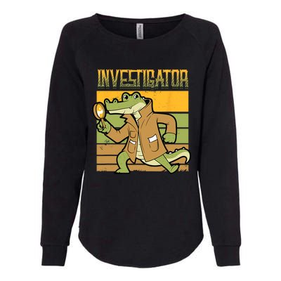 Investigator Alligator Detective Womens California Wash Sweatshirt