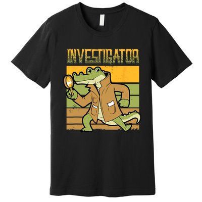 Investigator Alligator Detective Premium T-Shirt