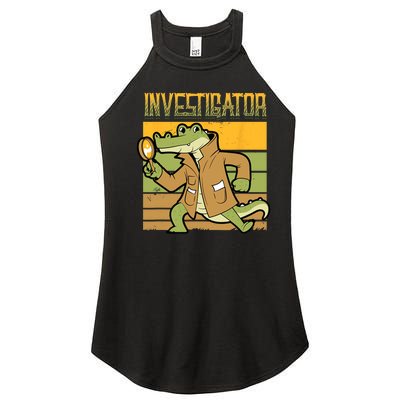 Investigator Alligator Detective Women’s Perfect Tri Rocker Tank