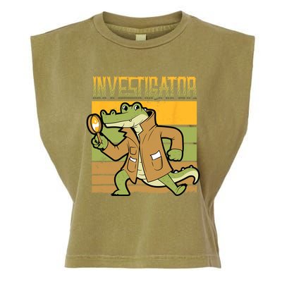 Investigator Alligator Detective Garment-Dyed Women's Muscle Tee