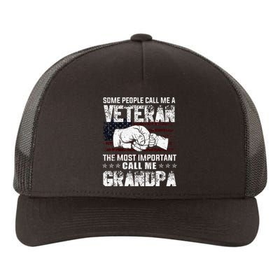 I'm A Dad Grandpa And Veteran Funny Retro For Papa Yupoong Adult 5-Panel Trucker Hat