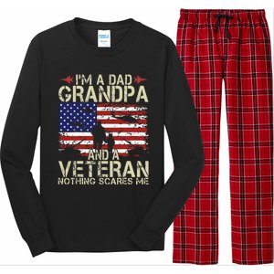 Im A Dad Grandpa And Veteran Fathers Day Papa Long Sleeve Pajama Set