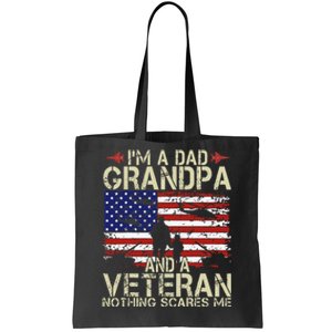 Im A Dad Grandpa And Veteran Fathers Day Papa Tote Bag