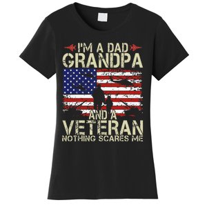 Im A Dad Grandpa And Veteran Fathers Day Papa Women's T-Shirt