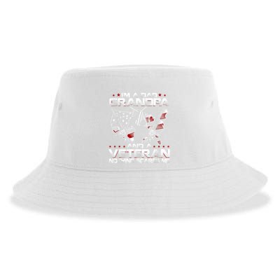 Im A Dad Grandpa And A Veteran Funny Birthday Sustainable Bucket Hat